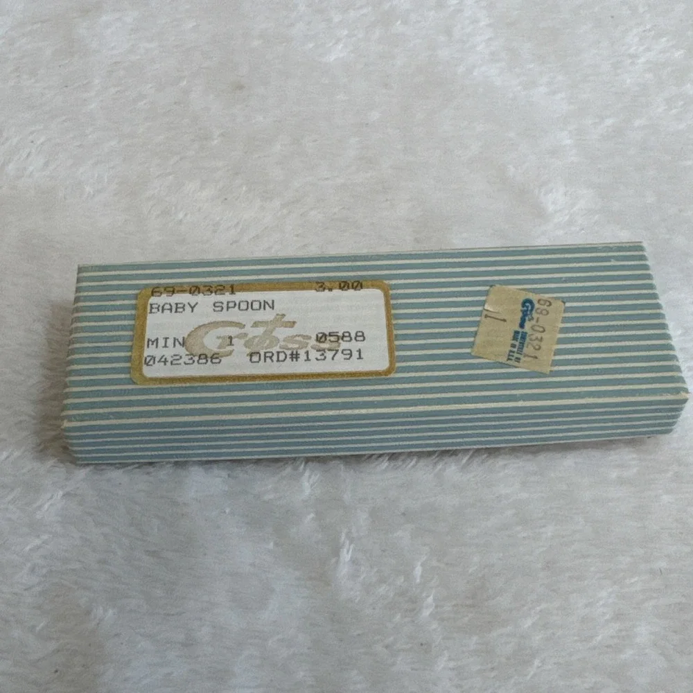 Vintage Silver Tone Jesus Loves Me Baby Spoon Keepsake with Box